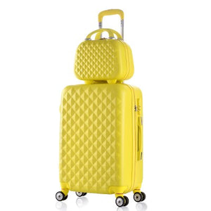 Open image in slideshow, 2PCS/SET fashion Cosmetic bag 20/22/24/28 inch girl students trolley case Travel spinner Password luggage woman rolling suitcase
