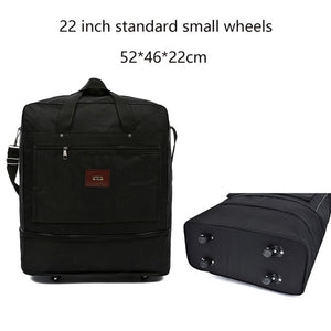 Open image in slideshow, Large-capacity 158 air checked bag universal wheel Travel bag abroad study Oxford cloth folding airplane luggage suitcase
