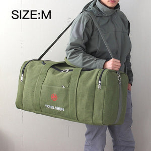 Open image in slideshow, Canvas Men Travel Bags Large Capacity Travel Duffel Hand Luggage Bag Multifunction Weekend Bag Sac de XA243K
